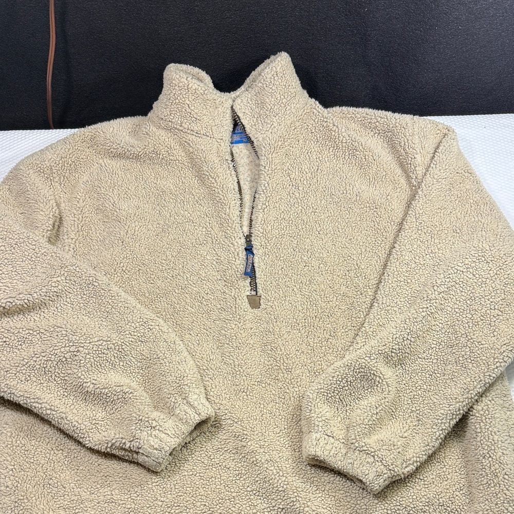 Pendleton Men's Tan Zip-Up Fleece Pullover